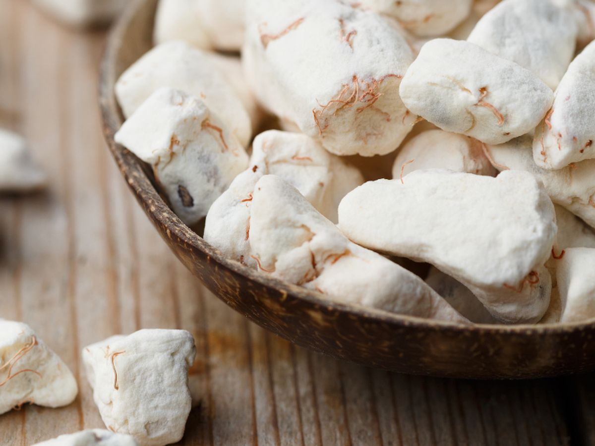 Baobab fruit pieces in a bowl